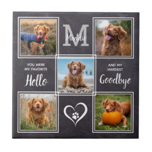 Personalisiertes Memorial Pet Loss Foto Collage Fliese