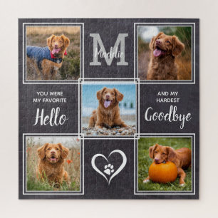 Personalisiertes Memorial Pet Loss Foto Collage Puzzle