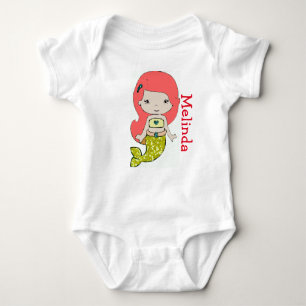 Personalisiertes Mermaid Baby One Piece Tshirt