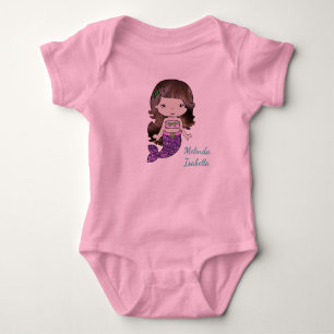 Personalisiertes Mermaid Baby One Piece Tshirt