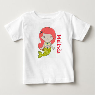 Personalisiertes Mermaid Baby One Piece Tshirt
