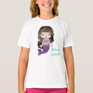 Personalisiertes Mermaid Girls-Shirt T-Shirt