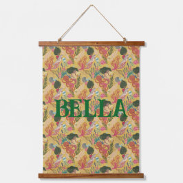 Personalisiertes Mermaid-Kinderzimmer an der Wand  Wandteppich Mit Holzrahmen