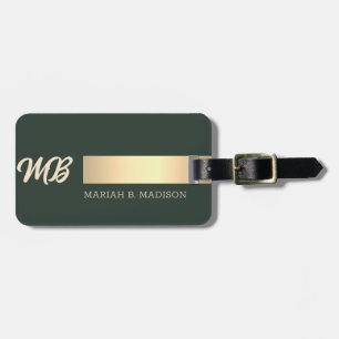 Personalisiertes Metall-Look-Script Gepäckanhänger