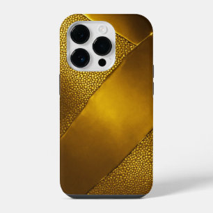 Personalisiertes Metall Titan Gold Radial Struktur iPhone 14 Pro Hülle
