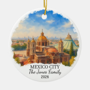 Personalisiertes Mexico City Keramik-Ornament, ind Keramik Ornament