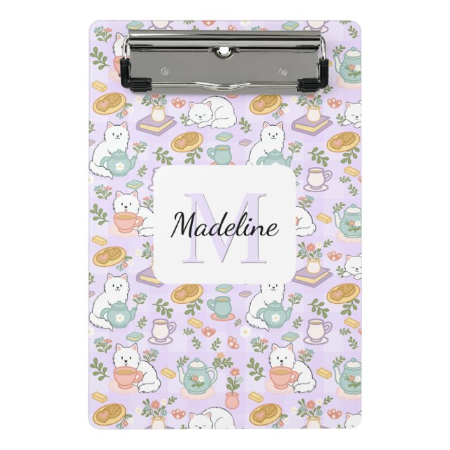 Personalisiertes Mini-Clip-Board 'Tea & Bookish Ca Mini Klemmbrett (Vorderseite)