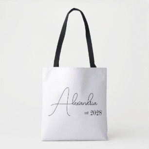 Personalisiertes Minimal Schwarz und Weiß