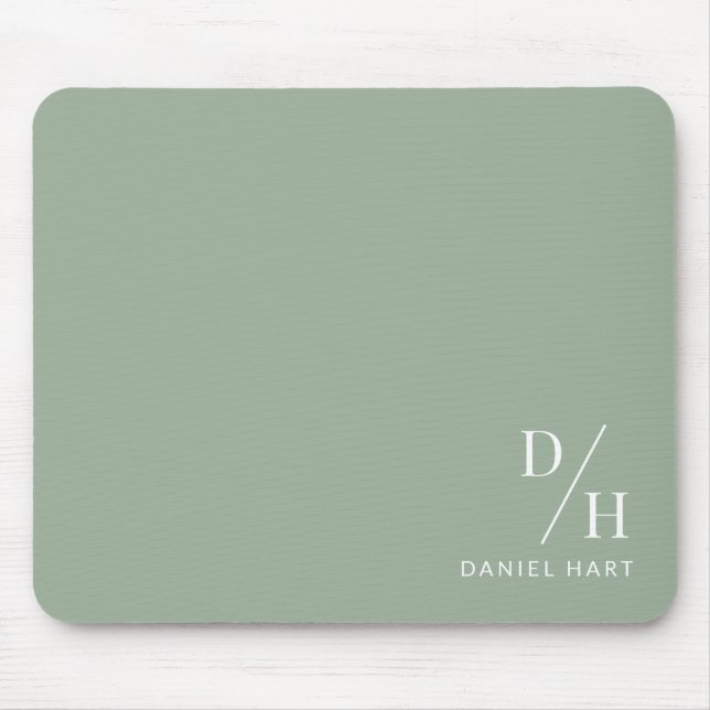 Personalisiertes minimalistisches Anfangsbuchstabe Mousepad (Vorne)