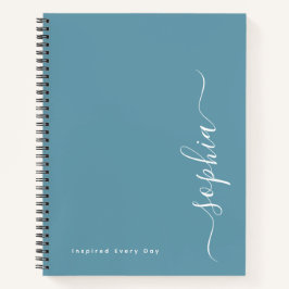 Personalisiertes minimalistisches benutzerdefinier notizbuch