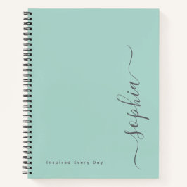 Personalisiertes minimalistisches benutzerdefinier notizbuch