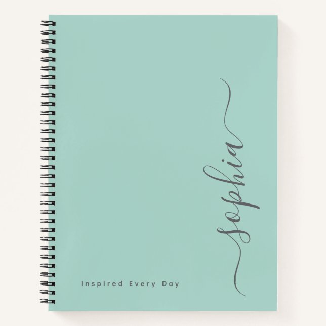 Personalisiertes minimalistisches benutzerdefinier notizbuch (Vorderseite)