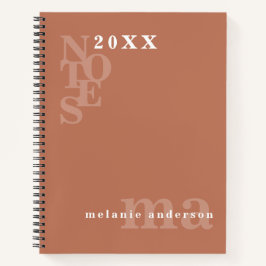 Personalisiertes Minimalistisches Boho-Notebook Notizbuch