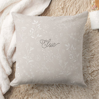 Personalisiertes Minimalistisches Botanisches Kiss Kissen