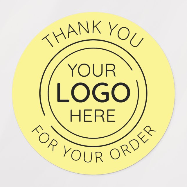 Personalisiertes Minimalistisches Dankeschön Logo Etiketten (Design 1)