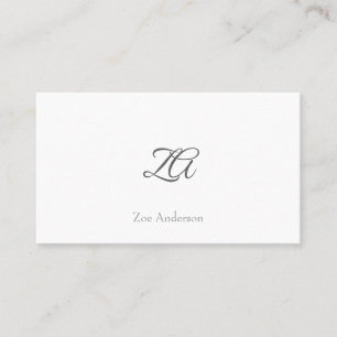 Personalisiertes minimalistisches Design mit weiße Visitenkarte