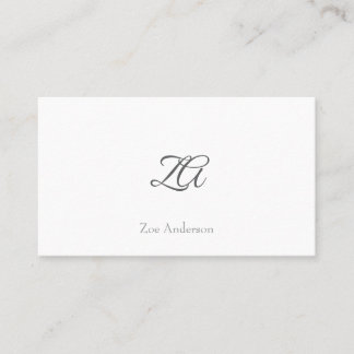 Personalisiertes minimalistisches Design mit weiße Visitenkarte