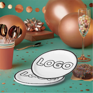 Personalisiertes Minimalistisches Design-Text-Logo Pappteller