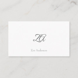 Personalisiertes Minimalistisches Design Weißer Hi Visitenkarte