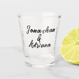 Personalisiertes Minimalistisches Hochzeitshülse Schnapsglas