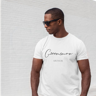 Personalisiertes minimalistisches Hochzeitsoutfit  T-Shirt