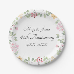 Personalisiertes Minimalistisches Party Pappteller