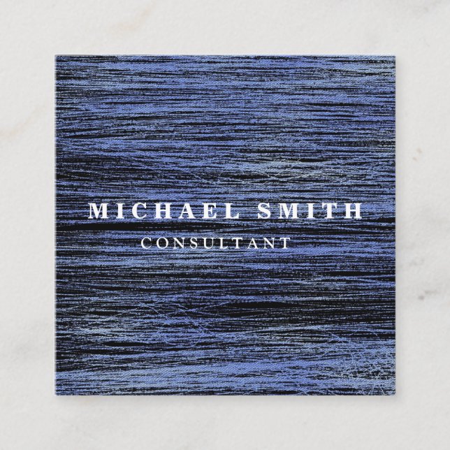 Personalisiertes Minimalistisches QR-Logo Quadratische Visitenkarte (Vorderseite)