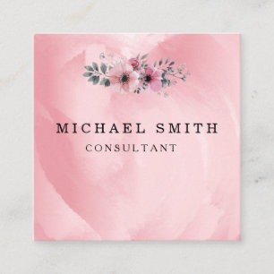 Personalisiertes Minimalistisches QR-Logo Quadratische Visitenkarte