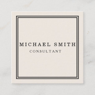 Personalisiertes Minimalistisches QR-Logo Quadratische Visitenkarte