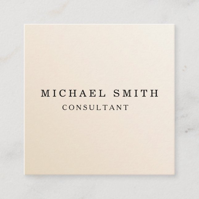 Personalisiertes Minimalistisches QR-Logo Quadratische Visitenkarte (Vorderseite)