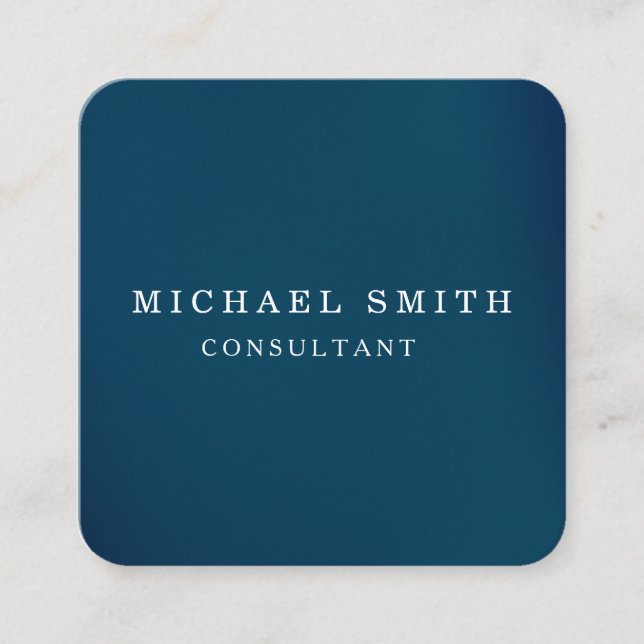 Personalisiertes Minimalistisches QR-Logo Quadratische Visitenkarte (Vorderseite)