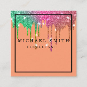 Personalisiertes Minimalistisches QR-Logo Quadratische Visitenkarte