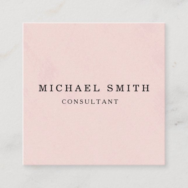 Personalisiertes Minimalistisches QR-Logo Quadratische Visitenkarte (Vorderseite)