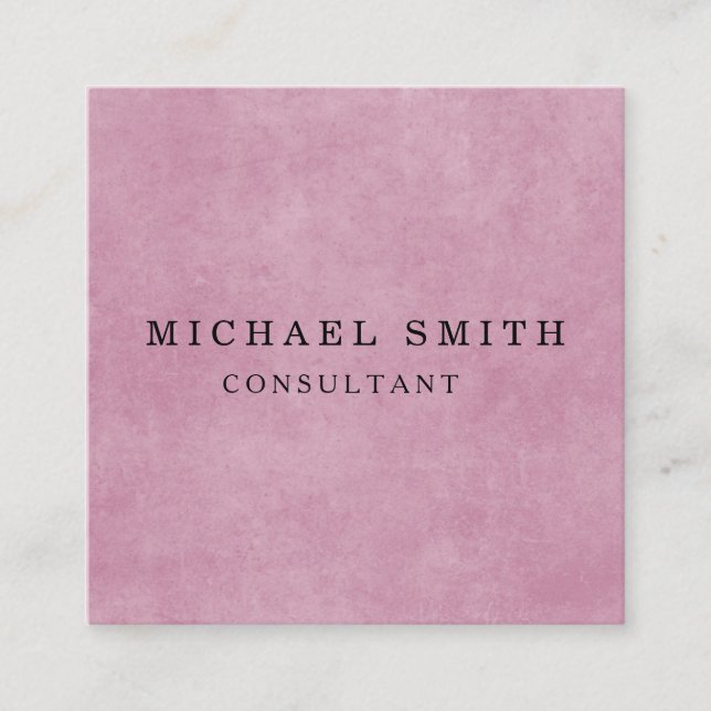 Personalisiertes Minimalistisches QR-Logo Quadratische Visitenkarte (Vorderseite)