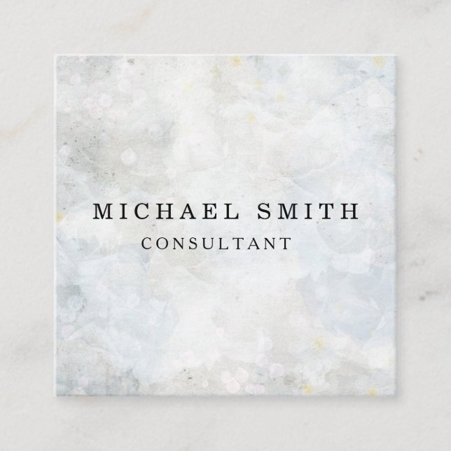 Personalisiertes Minimalistisches QR-Logo Quadratische Visitenkarte (Vorderseite)