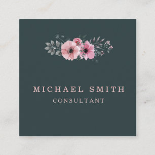 Personalisiertes Minimalistisches QR-Logo Quadratische Visitenkarte