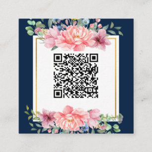 Personalisiertes Minimalistisches QR-Logo Quadratische Visitenkarte