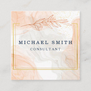 Personalisiertes Minimalistisches QR-Logo Quadratische Visitenkarte