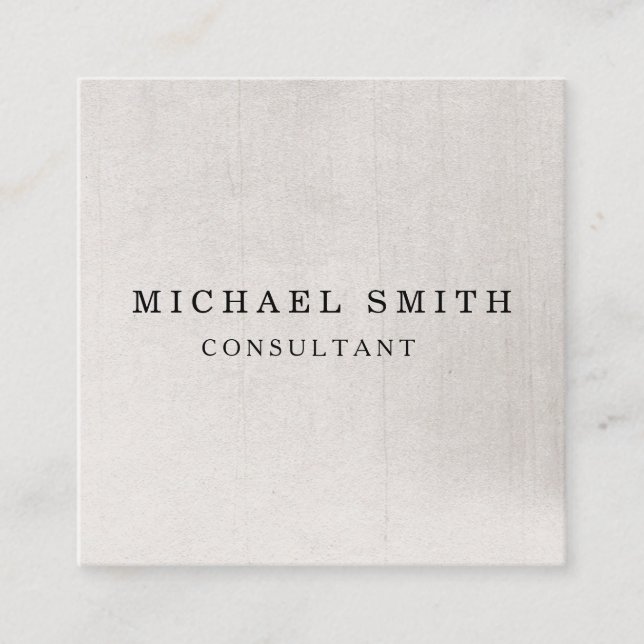 Personalisiertes Minimalistisches QR-Logo Quadratische Visitenkarte (Vorderseite)