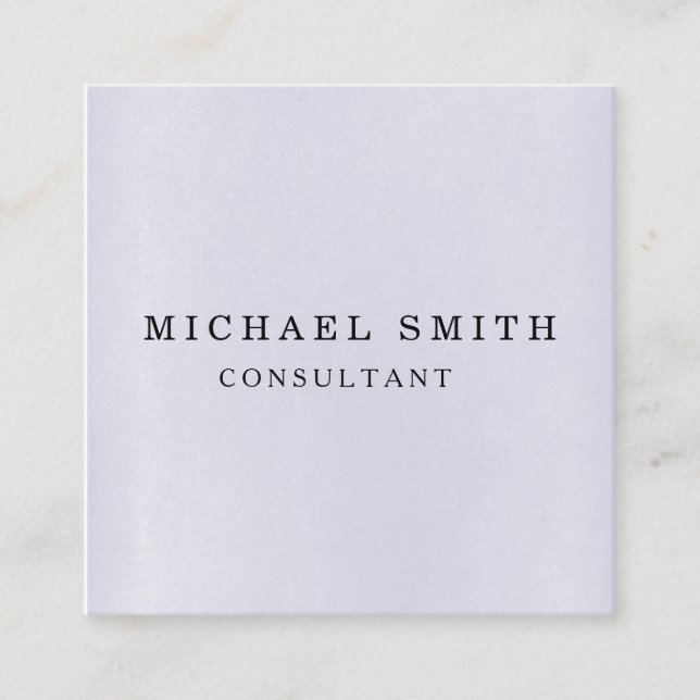 Personalisiertes Minimalistisches QR-Logo Quadratische Visitenkarte (Vorderseite)