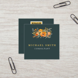 Personalisiertes Minimalistisches QR-Logo Quadratische Visitenkarte