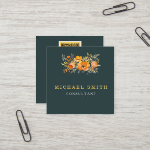 Personalisiertes Minimalistisches QR-Logo Quadratische Visitenkarte