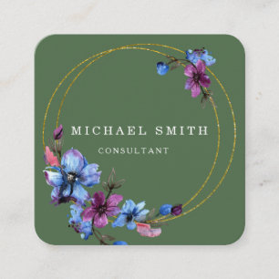 Personalisiertes Minimalistisches QR-Logo Quadratische Visitenkarte