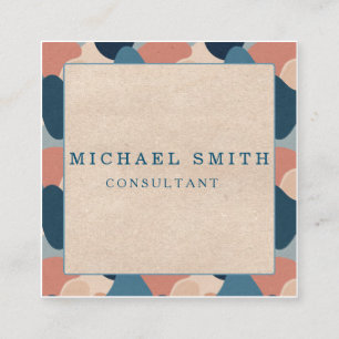 Personalisiertes Minimalistisches QR-Logo Quadratische Visitenkarte