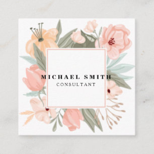 Personalisiertes Minimalistisches QR-Logo Quadratische Visitenkarte