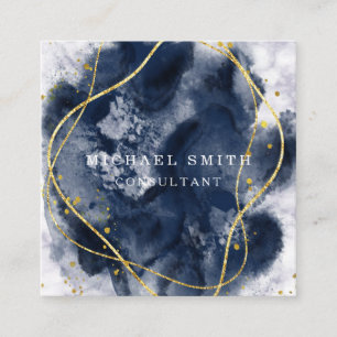 Personalisiertes Minimalistisches QR-Logo Quadratische Visitenkarte