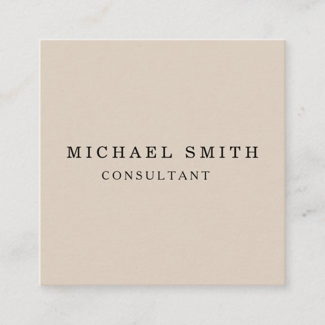 Personalisiertes Minimalistisches QR-Logo Quadratische Visitenkarte (Vorderseite)