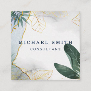 Personalisiertes Minimalistisches QR-Logo Quadratische Visitenkarte