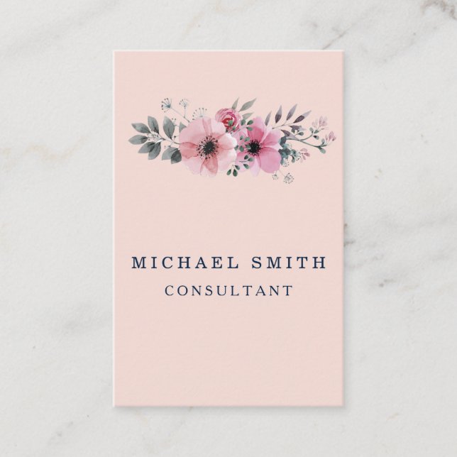 Personalisiertes Minimalistisches QR-Logo Visitenkarte (Vorderseite)