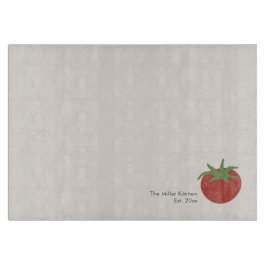 Personalisiertes Minimalistisches Rotes Tomaten-Fa Schneidebrett